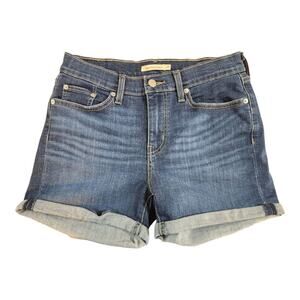 Levi Strauss & Co. womens sz 29 mid length shorts blue jean med wash
